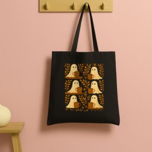 Tote Cute Ghosts Coffee 13 Black