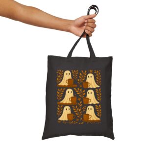 Tote Cute Ghosts Coffee 15 Black