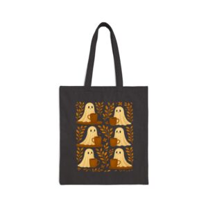 Tote Cute Ghosts Coffee 16 Black