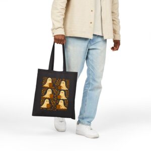 Tote Cute Ghosts Coffee 18 Black