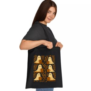 Tote Cute Ghosts Coffee 2 Black
