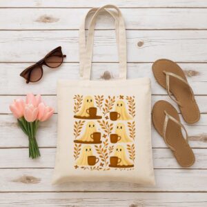 Tote Cute Ghosts Coffee 6 Natural