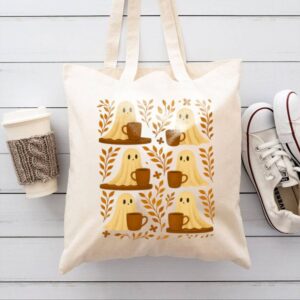 Tote Cute Ghosts Coffee 9 Natural