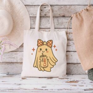 Tote Diet Coke Halloween Ghost Bow 1 Natural