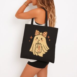 Tote Diet Coke Halloween Ghost Bow 14 Black