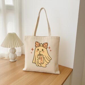 Tote Diet Coke Halloween Ghost Bow 16 Natural