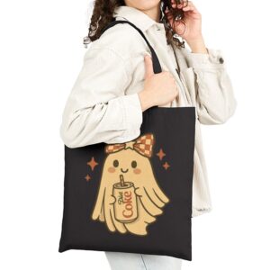 Tote Diet Coke Halloween Ghost Bow 19 Black