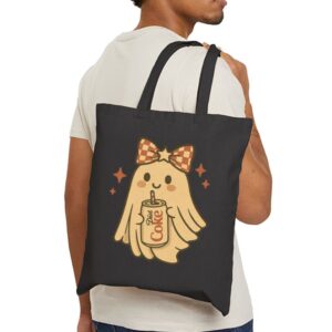 Tote Diet Coke Halloween Ghost Bow 21 Black