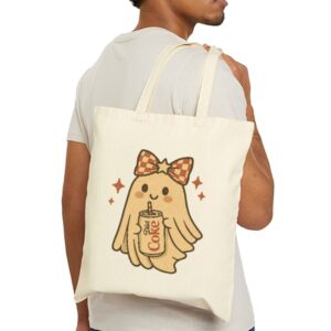 Tote Diet Coke Halloween Ghost Bow 23 Natural