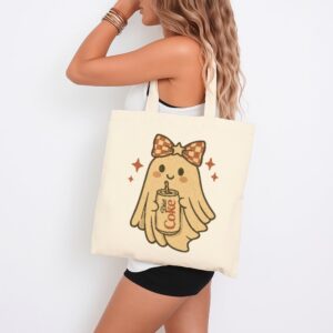 Tote Diet Coke Halloween Ghost Bow 4 Natural