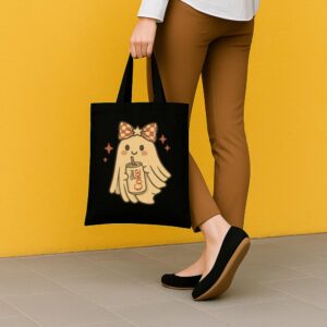 Tote Diet Coke Halloween Ghost Bow 5 Black