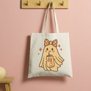 Tote Diet Coke Halloween Ghost Bow 5 Natural