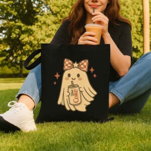 Tote Diet Coke Halloween Ghost Bow 8 Black