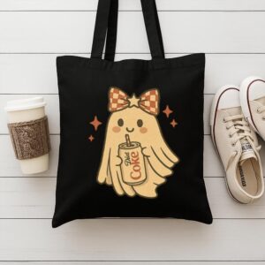 Tote Diet Coke Halloween Ghost Bow 9 Black