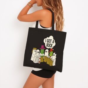 Tote I Got A Rock Ghost 14 Black Tote