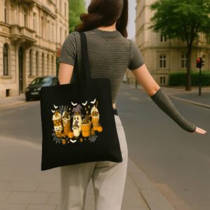 Tote Skeleton Coffee Cups 4 Black