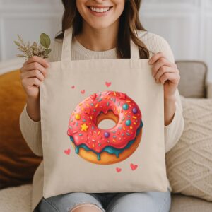 Tote Sweet Love Donut 14 Natural