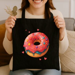 Tote Sweet Love Donut 3 Black Tote
