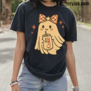 Tshirt Diet Coke Halloween Ghost Bow 10 T