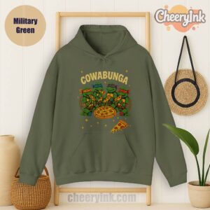 Hoodie Cowabunga Military Green