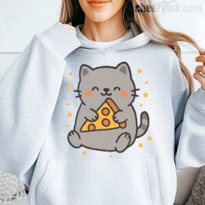 Hoodie Cute Cat Pizza 15