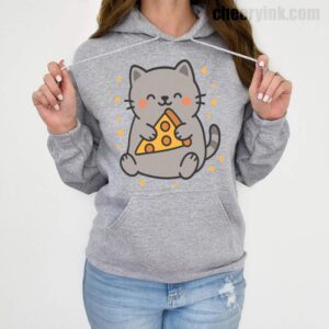 Hoodie Cute Cat Pizza 19