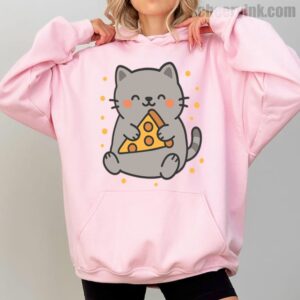 Hoodie Cute Cat Pizza 2