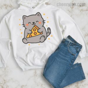 Hoodie Cute Cat Pizza 34