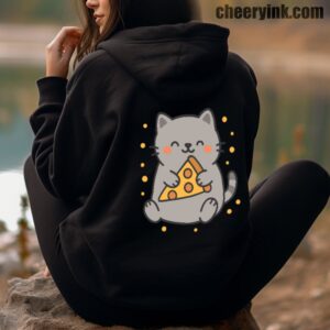 Hoodie Cute Cat Pizza 4