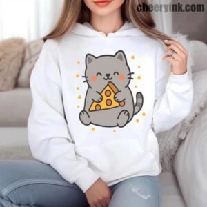 Hoodie Cute Cat Pizza 6