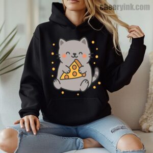 Hoodie Cute Cat Pizza 8