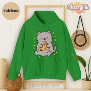 Hoodie Cute Cat Pizza Irish