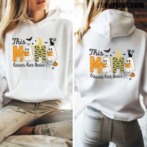 Hoodie Happy Halloween Mama Boo 5