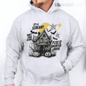 Hoodie Happy Halloween Scream House 31