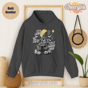 Hoodie Happy Halloween Scream House Dark