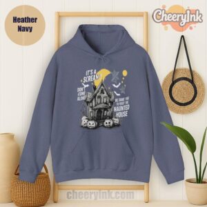 Hoodie Happy Halloween Scream House Heather