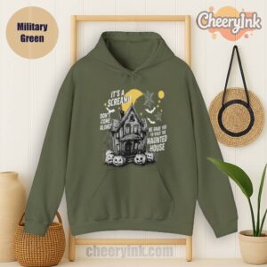 Hoodie Happy Halloween Scream House Military