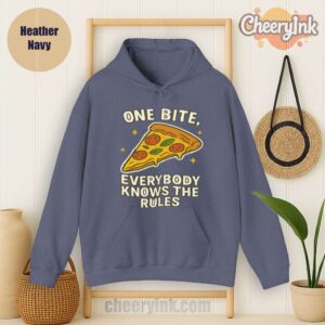 Hoodie One Bite Pizza Heather
