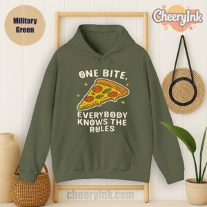 Hoodie One Bite Pizza Military