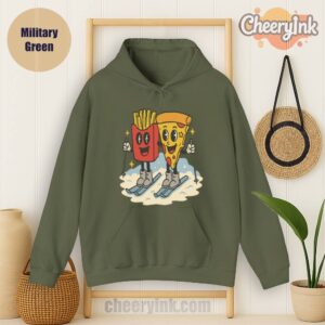Hoodie Pizza French Fry Military