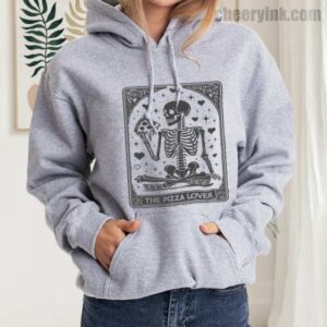 Hoodie Skeleton Pizza Lover 21