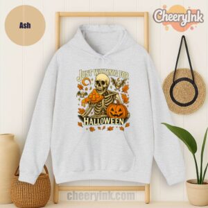Hoodie Skeleton Pizza Lover Halloween