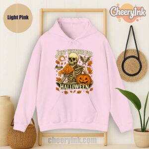 Hoodie Skeleton Pizza Lover Halloween Light