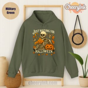 Hoodie Skeleton Pizza Lover Halloween Military