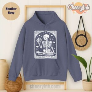 Hoodie Skeleton Pizza Lover Heather
