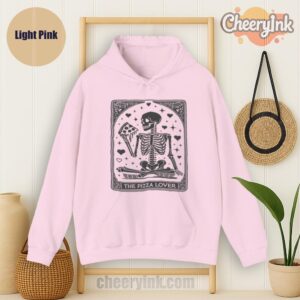 Hoodie Skeleton Pizza Lover Light