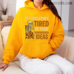 Hoodie Skeleton S Tired 10