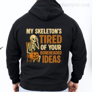 Hoodie Skeleton S Tired 27
