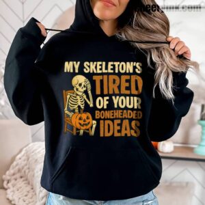 Hoodie Skeleton S Tired 3