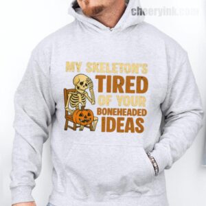 Hoodie Skeleton S Tired 31